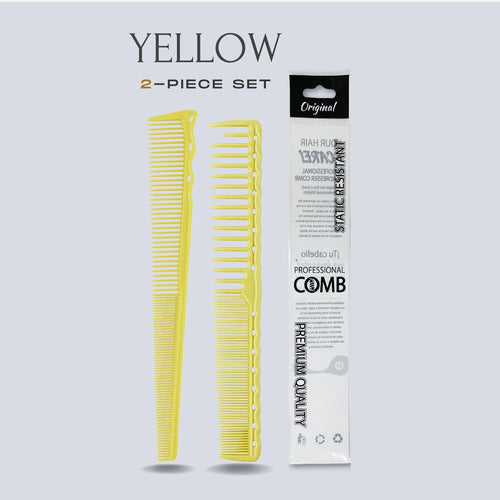 2pcs Set Professional Barbershop Hairdressing Dense Teeth Comb