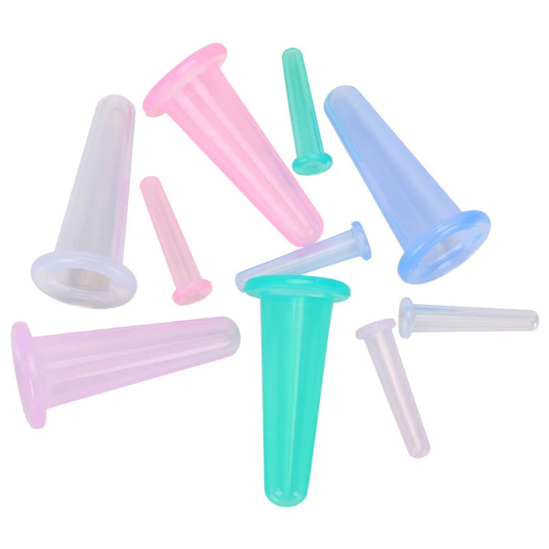 4PCS Silicone Vacuum Cupping Massage Jars Anti Cellulite Massage