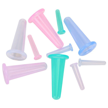 4PCS Silicone Vacuum Cupping Massage Jars Anti Cellulite Massage
