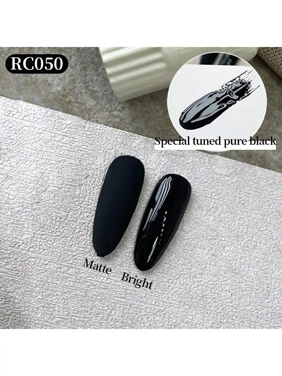 2pcs 15ML White And Black Gel Nail Polish UV/LED Soak Off Gel Nail