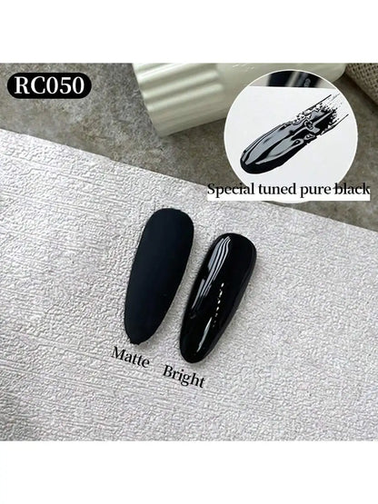 2pcs 15ML White And Black Gel Nail Polish UV/LED Soak Off Gel Nail