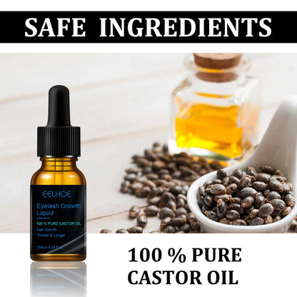 Eyebrows Natural Thick Slender Curl Curl Moist Natural Castor Oil