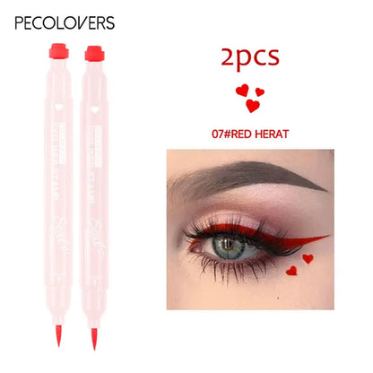 Star Liquid Eyeliner Black Moon Stamp Eye Liner Pencil 2 in 1