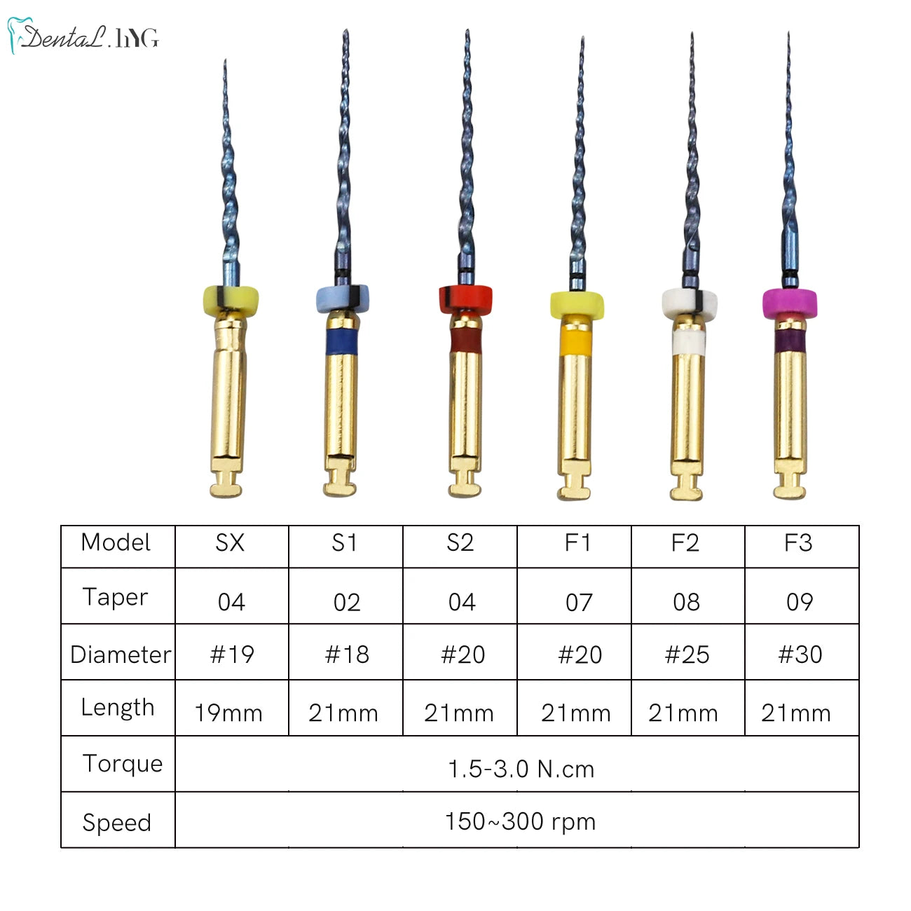 Dental Root Canal File Gold Endo Rotary Super Files Golden Endodontic