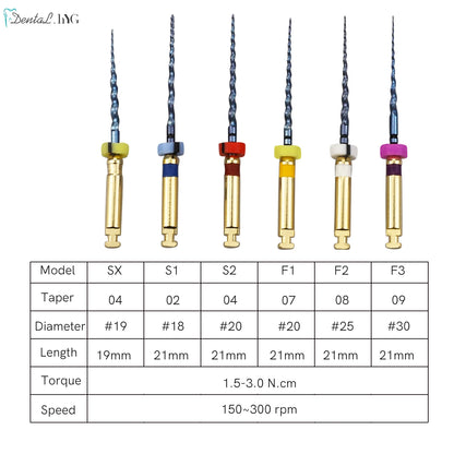 Dental Root Canal File Gold Endo Rotary Super Files Golden Endodontic