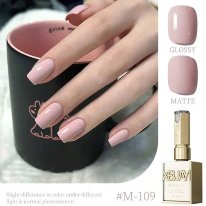 1pc 15ml Reddish Brown Gel Nail Polish Starter Pure Soak Off No Wipe