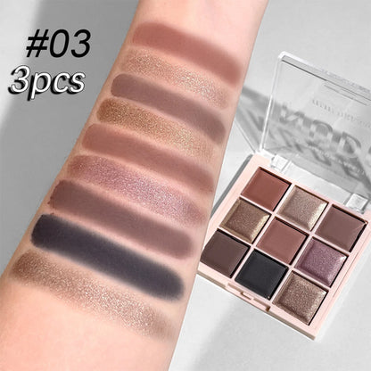 JUJU DREAM 9-Color Eyeshadow Palette, Matte & Shimmer Finish, Soft