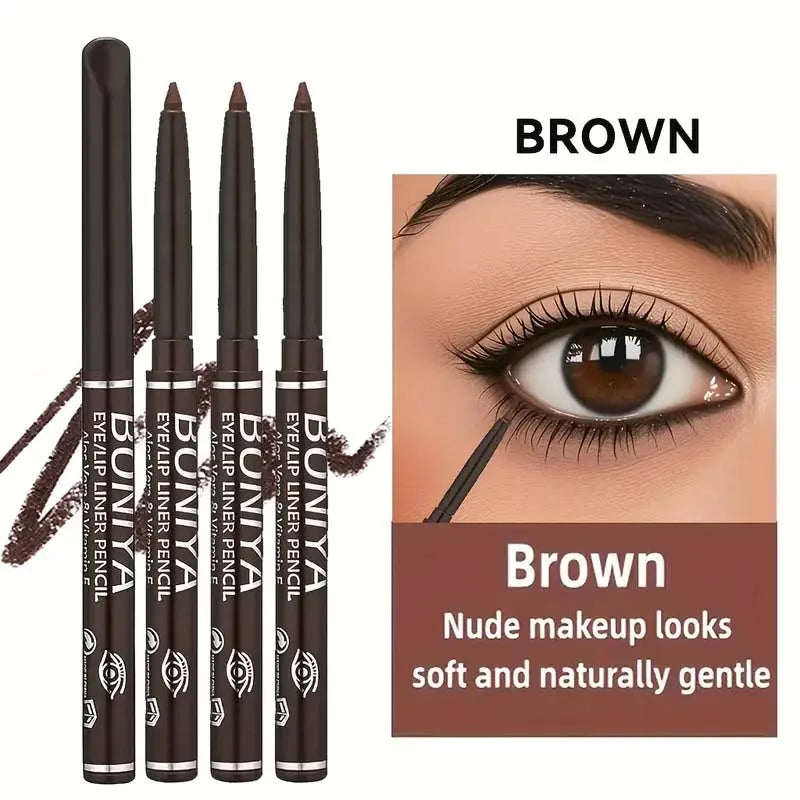 3pcs/Silky Black Brown Eyeliner Smooth Waterproof and Sweatproof