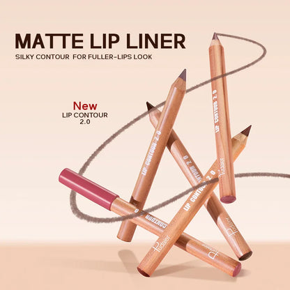 Matte Lip Liner- Long-Lasting, Smooth Application, Easy to Color,