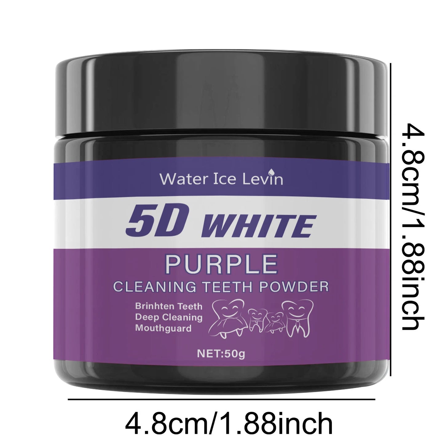 Purple Teeth Cleaning Powder - Sulfate-Free, Deep Cleaning and