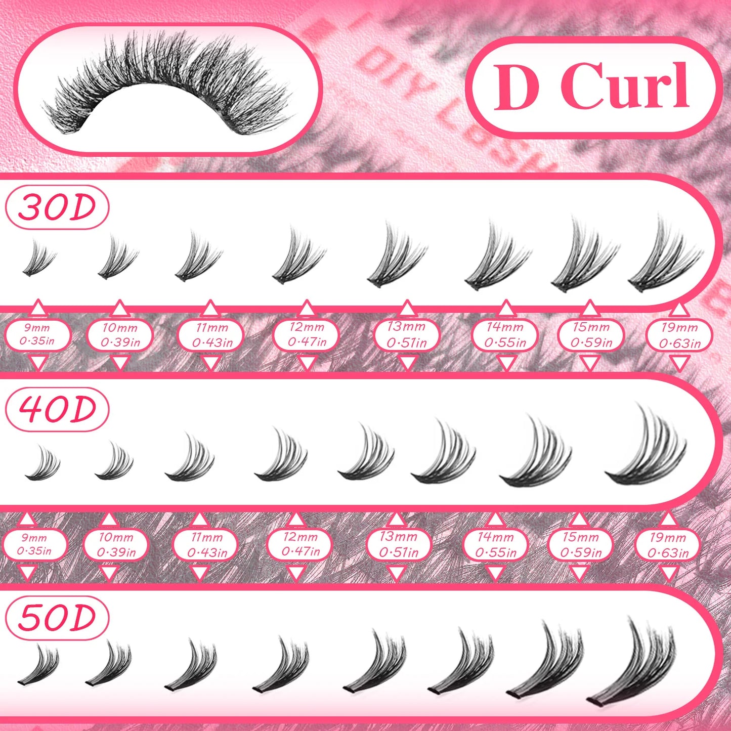 30D40D50D80D DIY Eyelash Extension Kit with Tweezers, Glue and Seal
