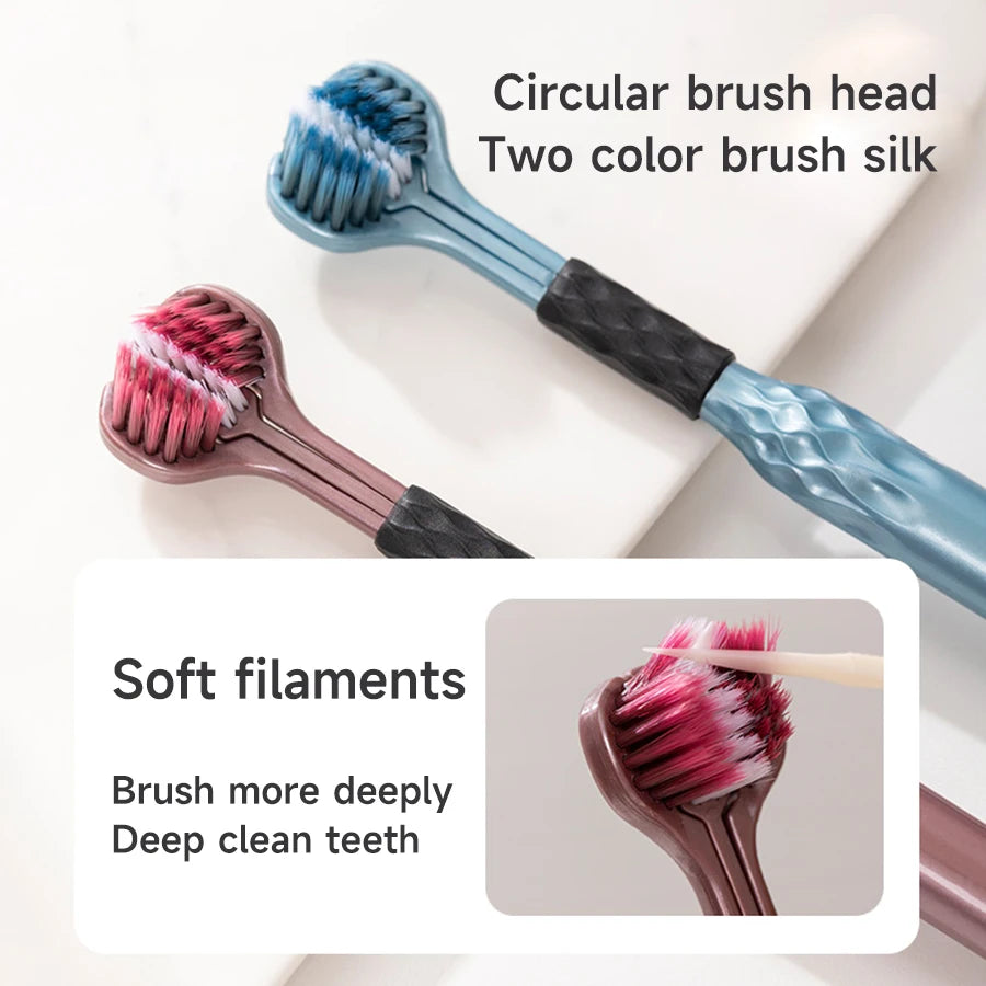 3-Sided Toothbrush for Comprehensive Cleaning | Ideal Angle Design |