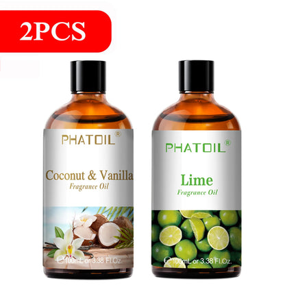 PHATOIL 100ml Aromatherapy Fragrance Oil Coconut & Vanilla Strawberry