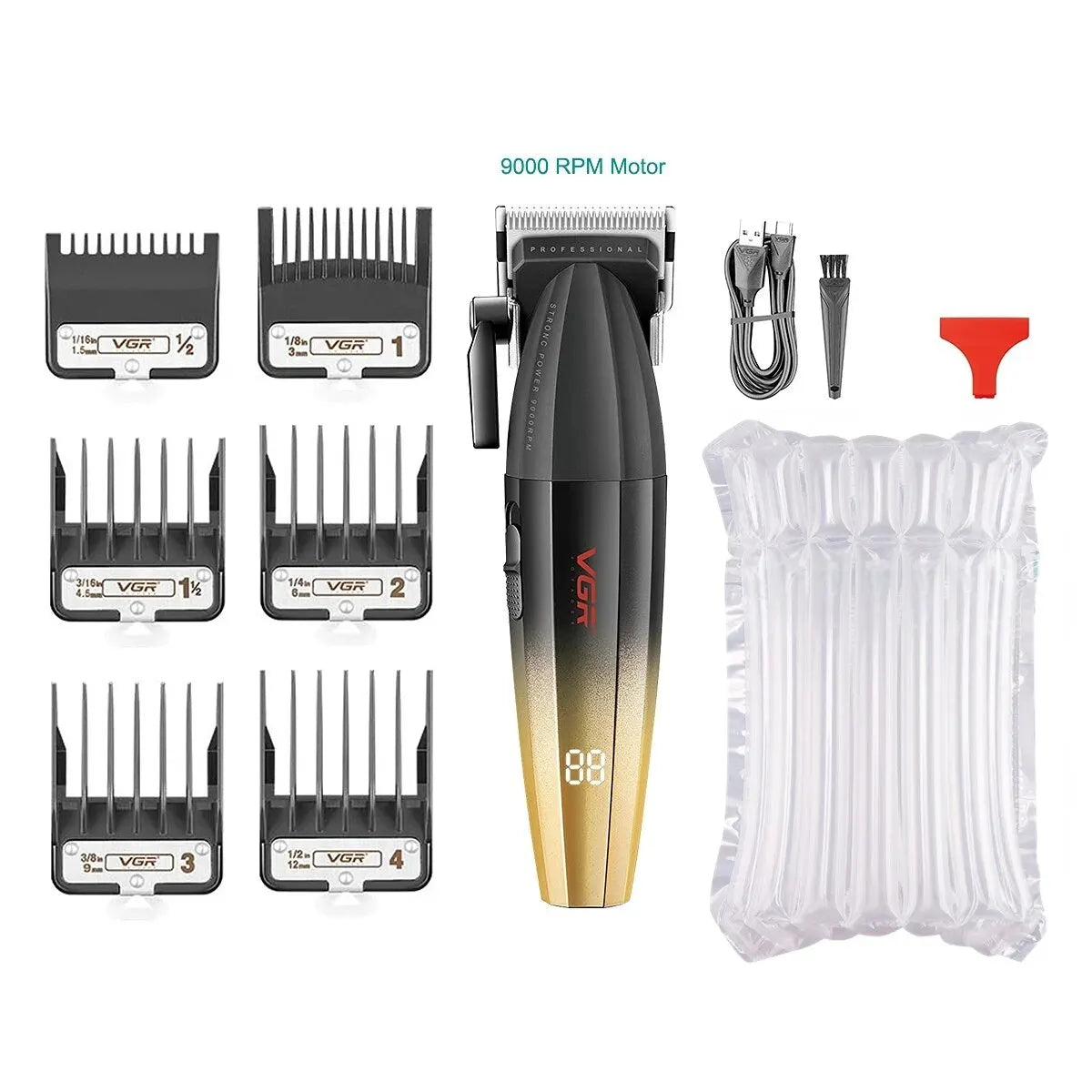 Hair Clipper Professional Hair Cutting Machine 9000RPM VGR