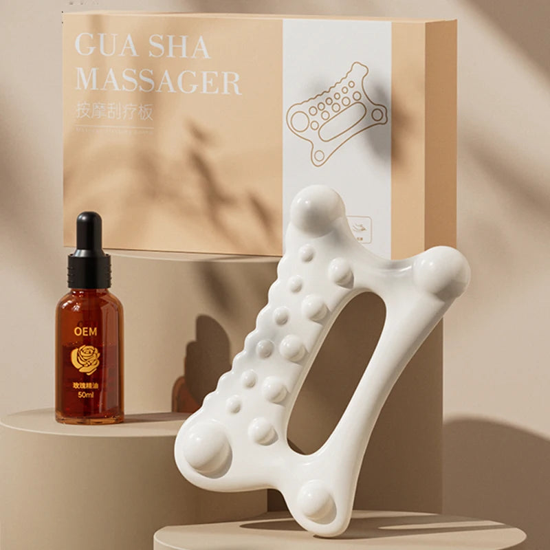 2024 New Facial Maintenance Gua Sha Massage Board Resinous Static Free