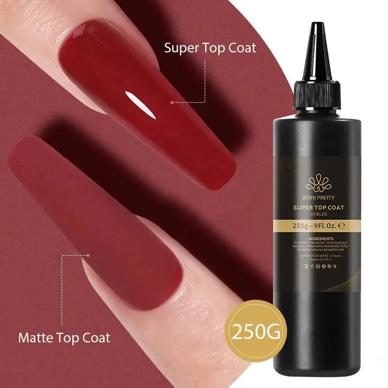 BORN PRETTY 250g Super Top Coat Professional Nail Art Soak Off Top