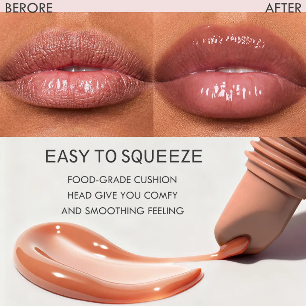 4-Color Long-Lasting Lip Gloss Set Liquid Matte Lipstick Non-Stick Cup