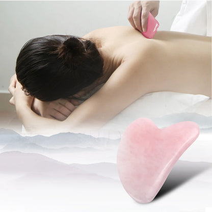 Heart Shape Resin Gua Sha Massage Board Facial Skin Care Face Massager