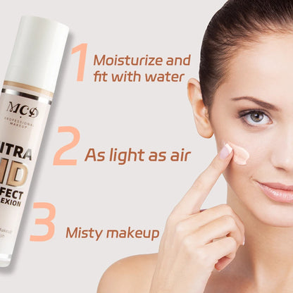 9 Shade Full Coverage Concealer Liquid Foundation  makeup high