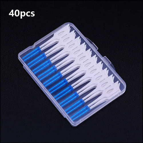 40/120pcsInterdental brush Soft silicone adaptive interdental brush