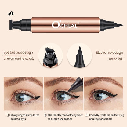 O'CHEAL Eyeliner Stamp Black Liquid Eyeliner Pen Waterproof Fast Dry