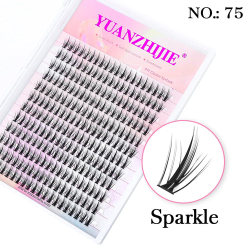 DIY 144 Cluster Lashes YUANZHIJIE free ship Segmented Beam Natural C/D