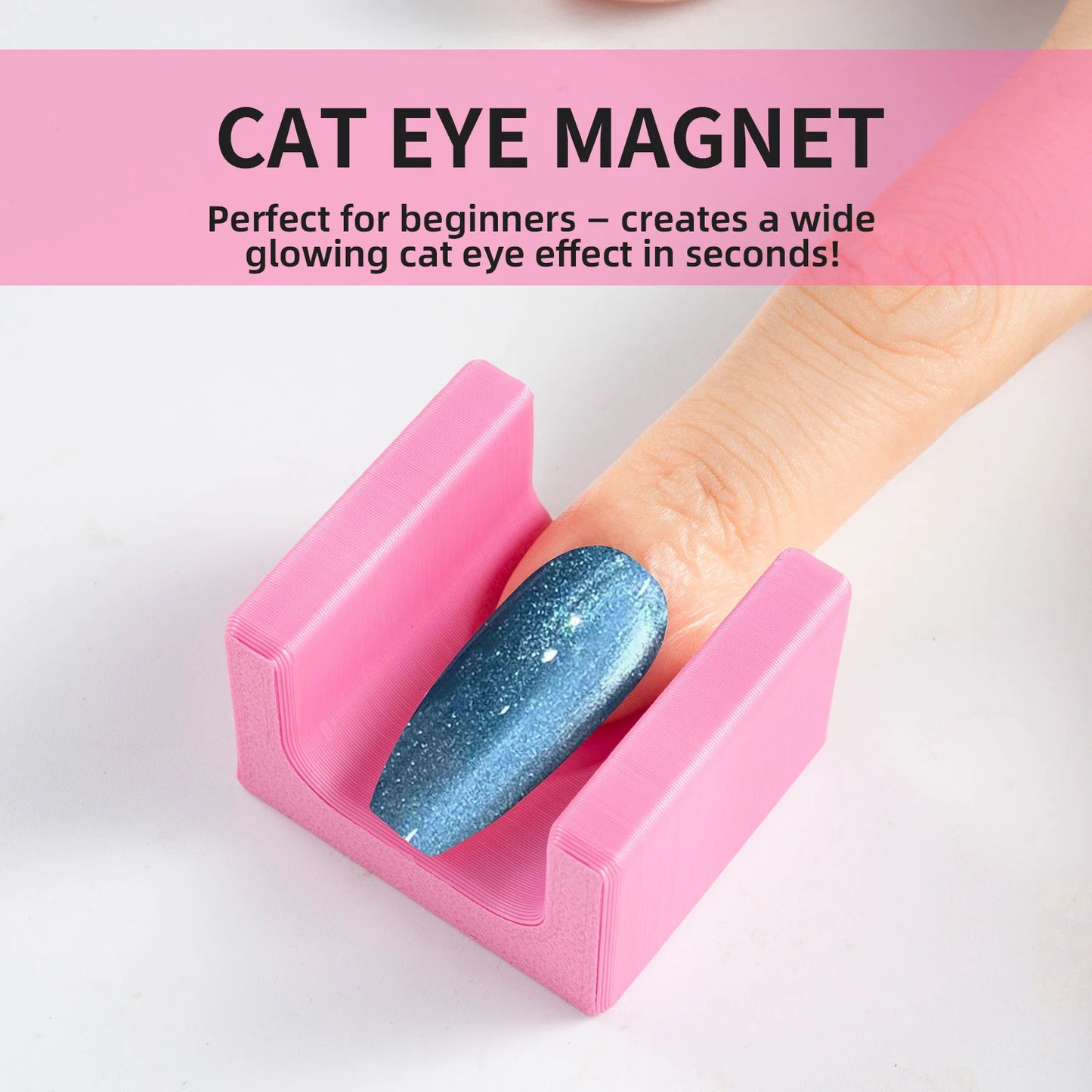 1/2 Pcs U-Shaped Nail Art Tool Cat Eye Gel Polish Enhancer for French