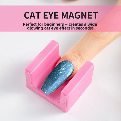 1/2 Pcs U-Shaped Nail Art Tool Cat Eye Gel Polish Enhancer for French