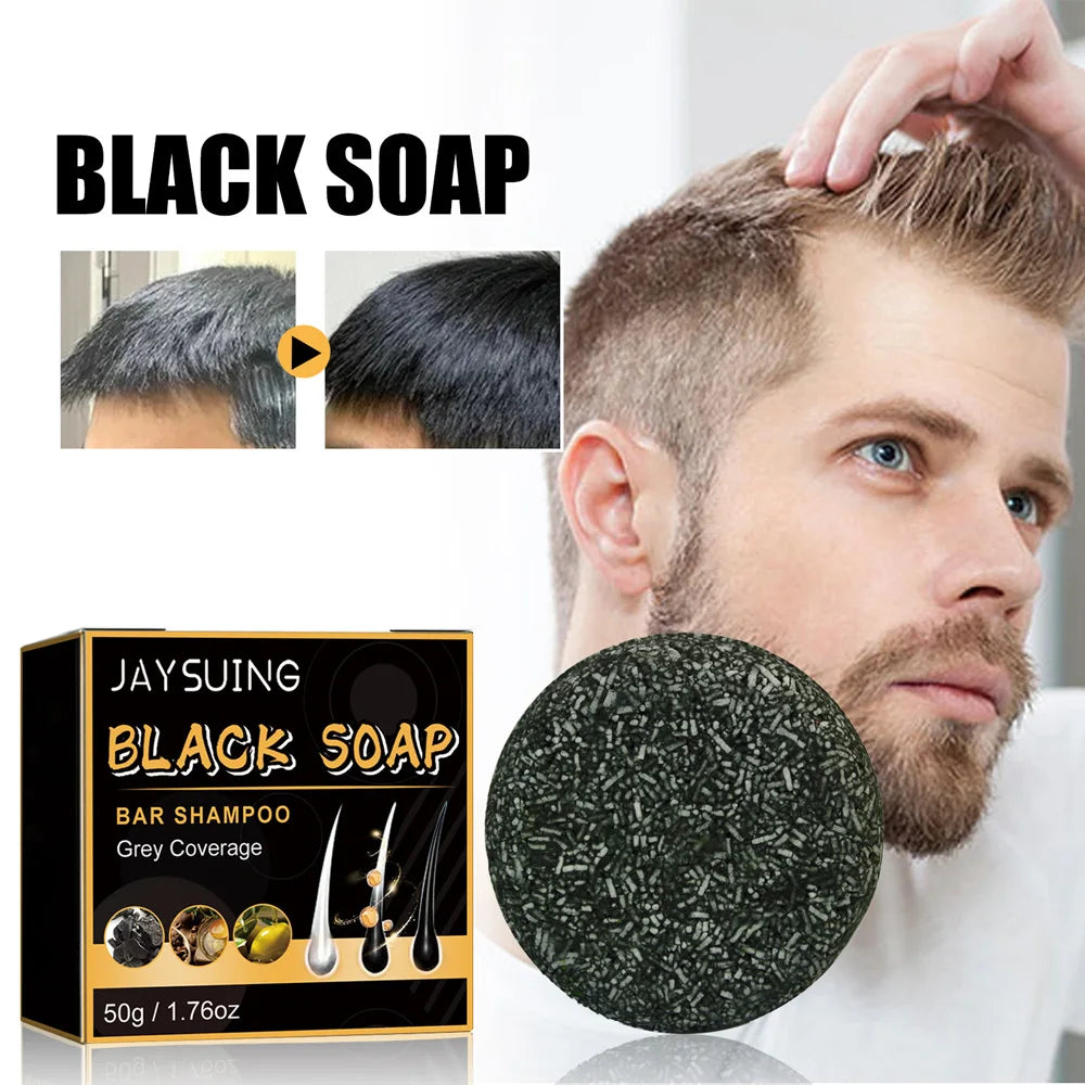 Hair Shampoo Soap Polygonum Multiflorum Black Soap White Hair Repair