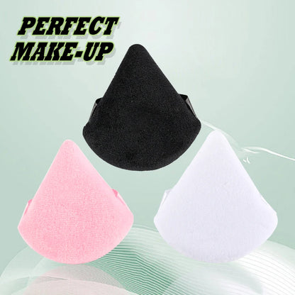 1/2/3/6Pcs Triangle Velvet Powder Puff Face Cosmetic Eye Beauty Makeup