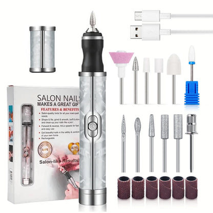 LINMANDA Electric Nail File Set Nails 4 Speeds Cordless Acrylic Nail