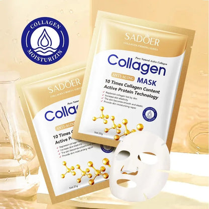 5/10/20/30pcs SADOER Collagen Face Mask Firming Moisturizing Repair