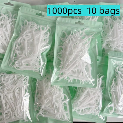 100PCS Dental floss sticks, deep cleaning dental floss, oral care,
