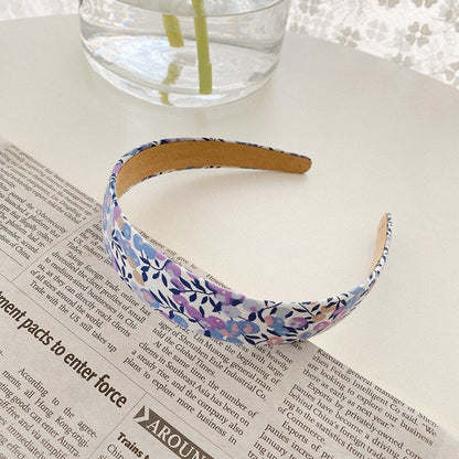 Aveuri Korea Style Retro Headband Women Simple Cloth Fabric Hair Band Floral Lattice Hairbins For Ladies Girl Headwear Hair Accessories