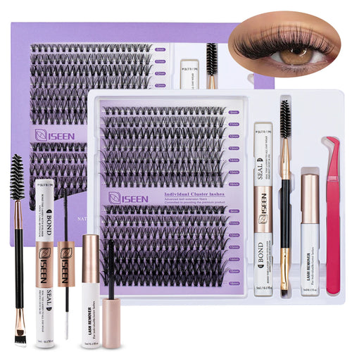 ISEEN DIY Lash Extension Mix Styles Lash Clusters Individual with