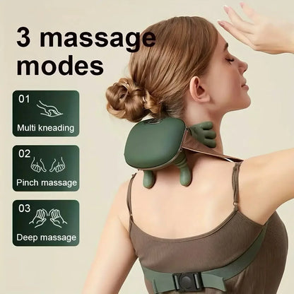 New Rechargeable Portable 5-Finger Human-Like Neck & Shoulder Massager