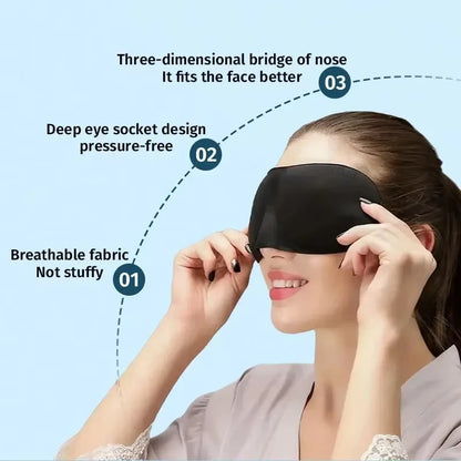 1-3pcs Sleep Mask Blockout Eye Mask for Side Sleeper Women Men
