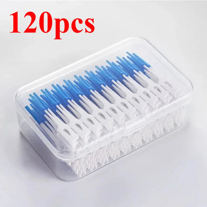 200/400pcs Interdental Silicone Brushes Dental Toothpicks Brush