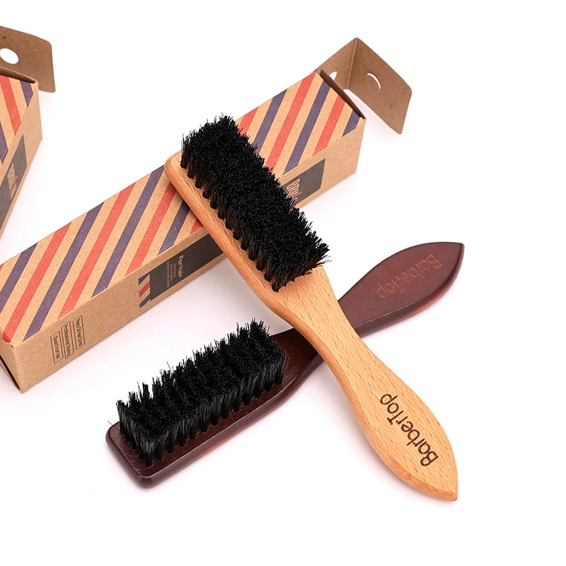 Barbertop Men Beard Brush Wooded Handle Soft Hair Cleaning Brush