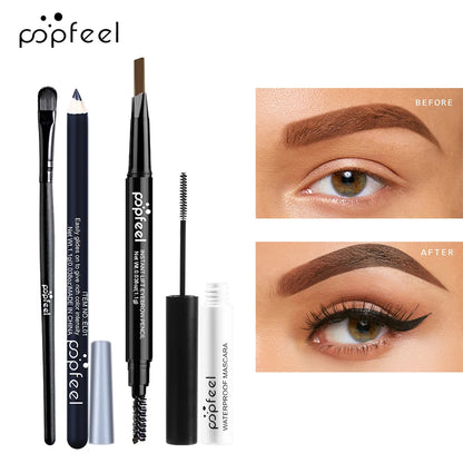 POPFEEL Eye Makeup Set, Eyeshadow Palette, Eyeliner, Mascara, Eyebrow