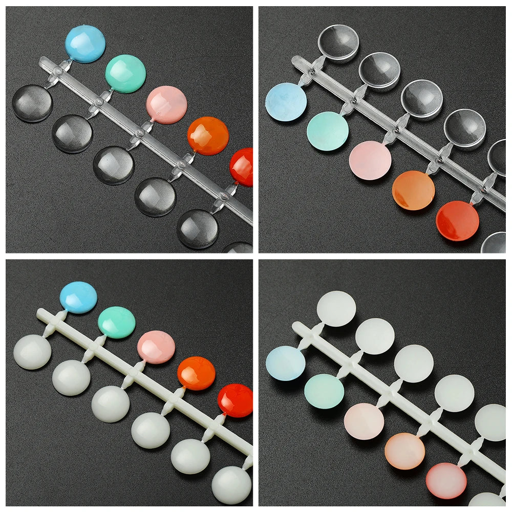 TP 120pcs Nail Polish Display Table With Stickers Polka Dot Color Card