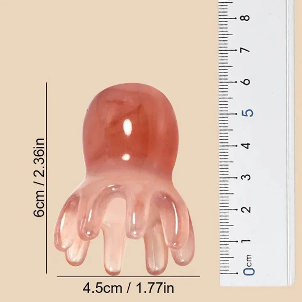 Cute Octopus Scalp Massage Comb (Resin)｜Korean Hair Care, Stress