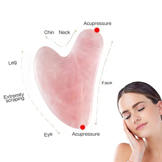 Heart Shape Resin Gua Sha Massage Board Facial Skin Care Face Massager