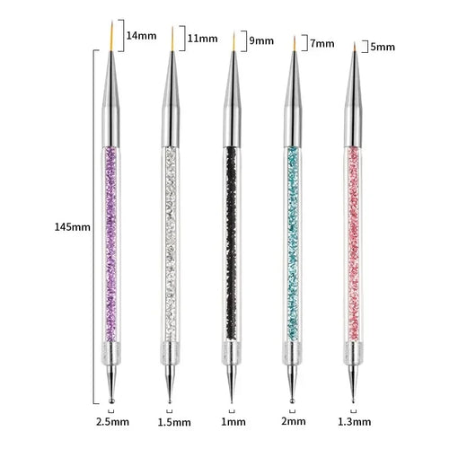 5/20Pcs Nail Art Brush Design Tip Painting Drawing Carving Dotting Pen