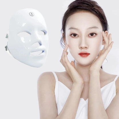 7 Colors LED Facial Mask Photon Therapy Face Skin Care Mask Anti Acne