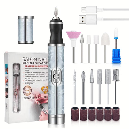 LINMANDA Electric Nail File Set Nails 4 Speeds Cordless Acrylic Nail