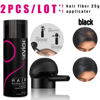 SEVICH Hair Building Fiber Set Cover Sparse Hair Or Bald Spots Hair