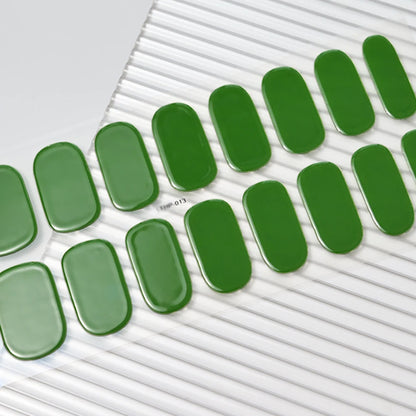 16Tips Semi-Cured Gel Nail Sticker Pure Color UV/LED Lamp Gel Nail