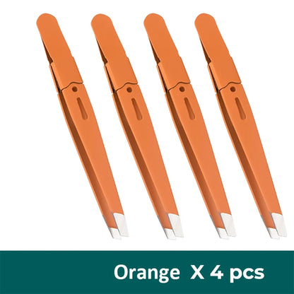 Eyebrow Tweezer Colorful Hair Beauty Fine Hairs Puller Stainless Steel
