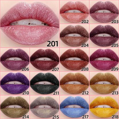 18 Colors Glitter 1pcs Lip Glaze Long Lasting Lip Gloss Waterproof